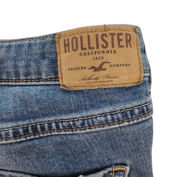 Vintage Y2k Hollister Jeans Womens 7R 28x31 Ripped Destroyed Straight Boot 2000s - Picture 10 of 16